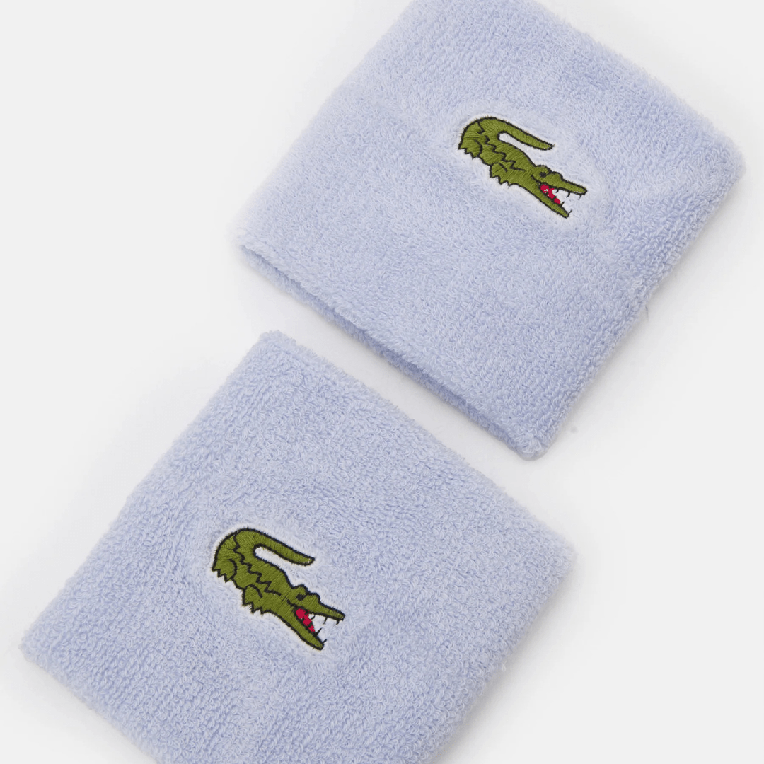 Lacoste Sport Stretch Jersey Wristbands 2-pack Light Blue wide sweatbands
