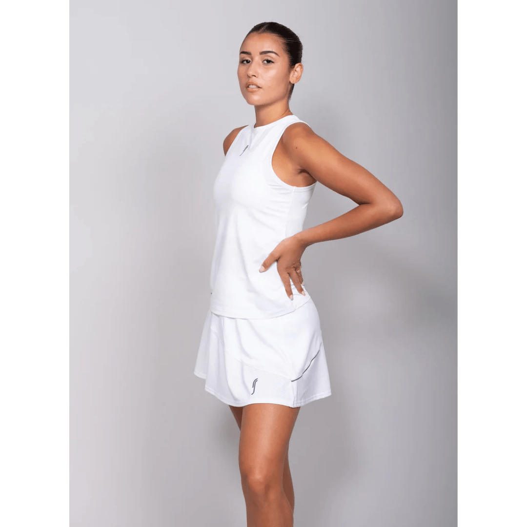 RS Women's Performance Tank Mesh white/deep blue träningslinne tennis & padel