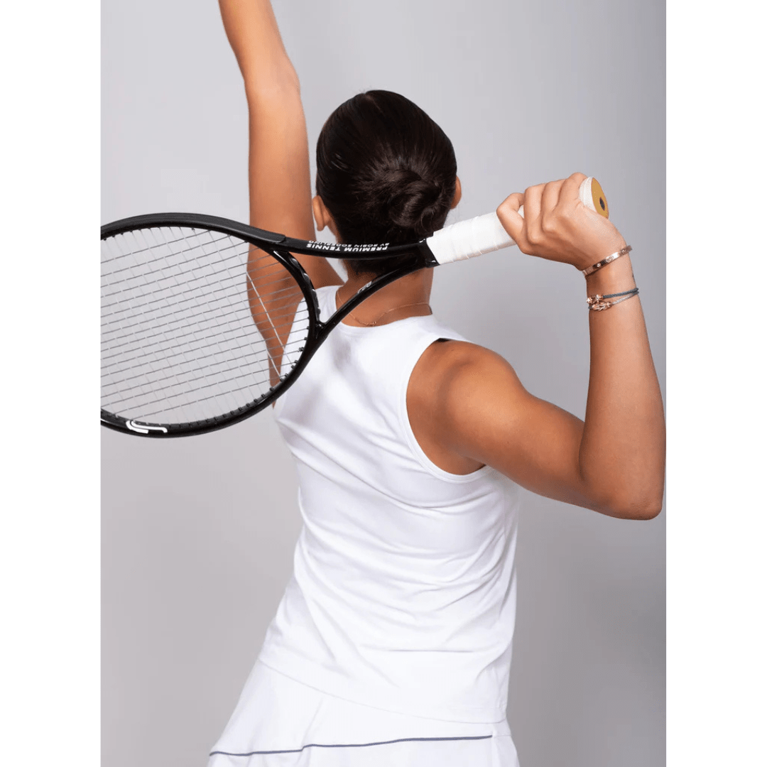 RS Women's Performance Tank Mesh white/deep blue träningslinne tennis & padel