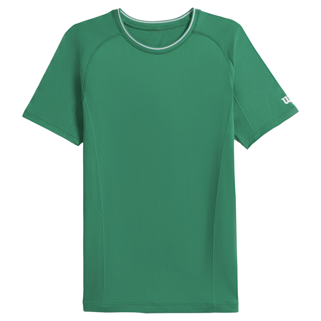 Wilson Men Team Seamless Crew Courtside Green t-shirt til tennis & padel