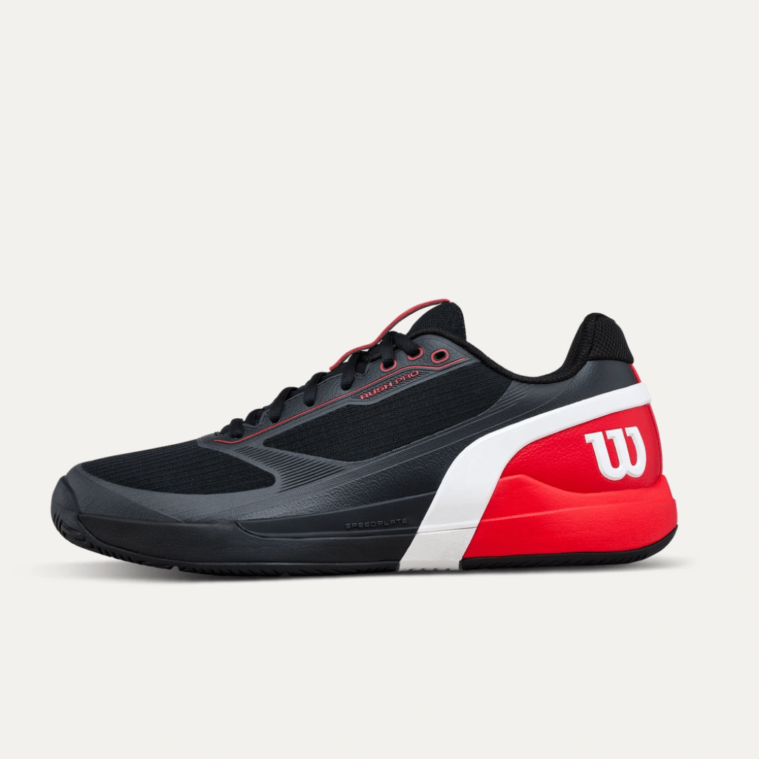 Wilson Rush Pro 5 All-court Men's Tennis Shoe Black/Infrared/White tennissko til mænd