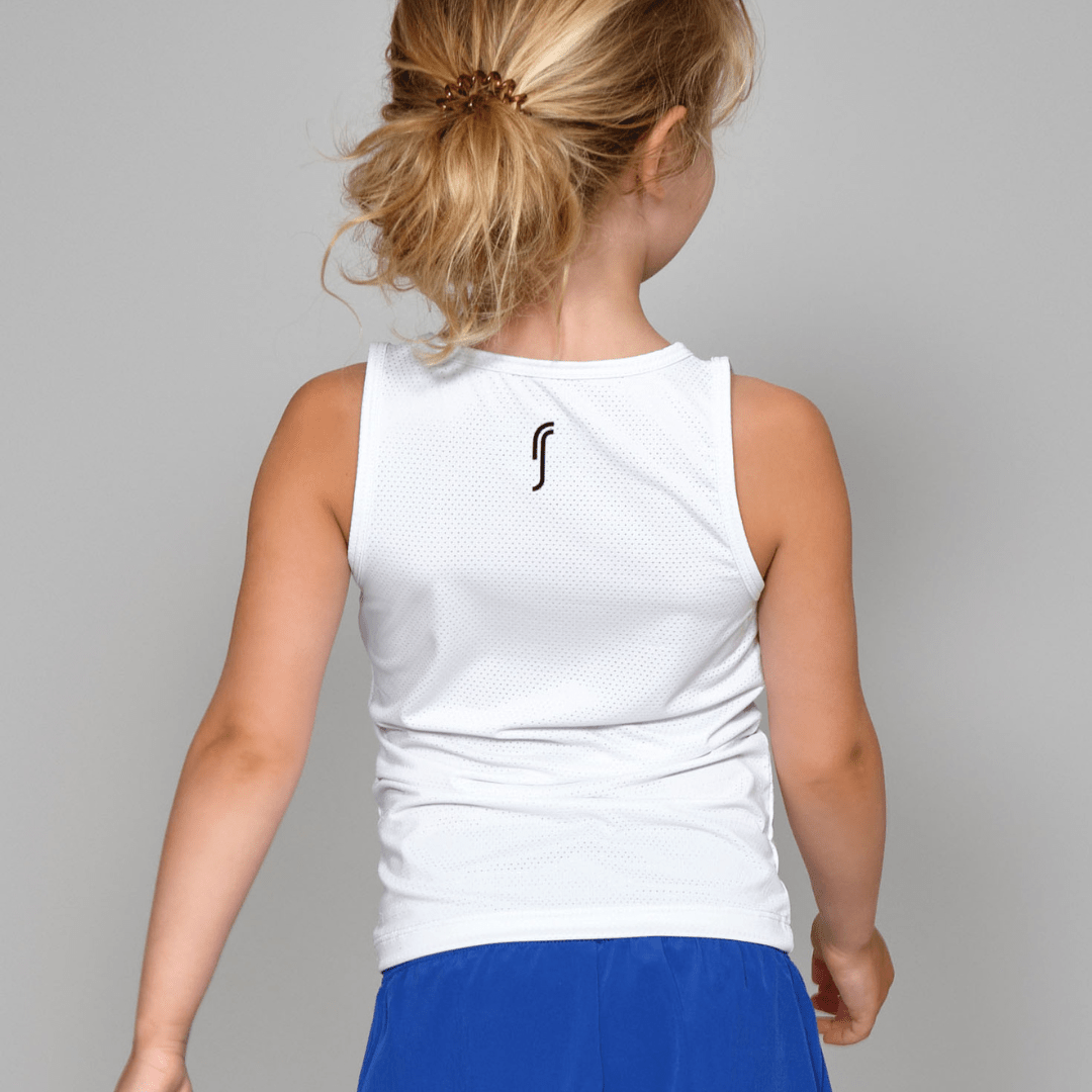 RS Girl's Mesh Tank White träningslinne flickor