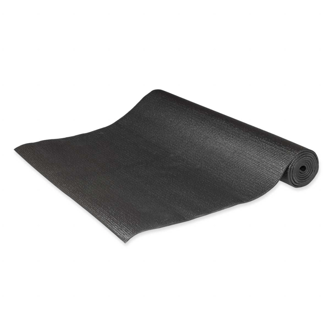 ASG Yogamåtte sort skridsikker 4mm (173x61cm) vaskbar