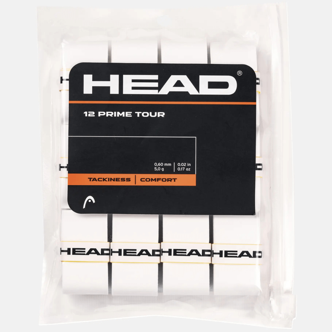 Head Prime Tour 12-pak hvid overgrip tennis