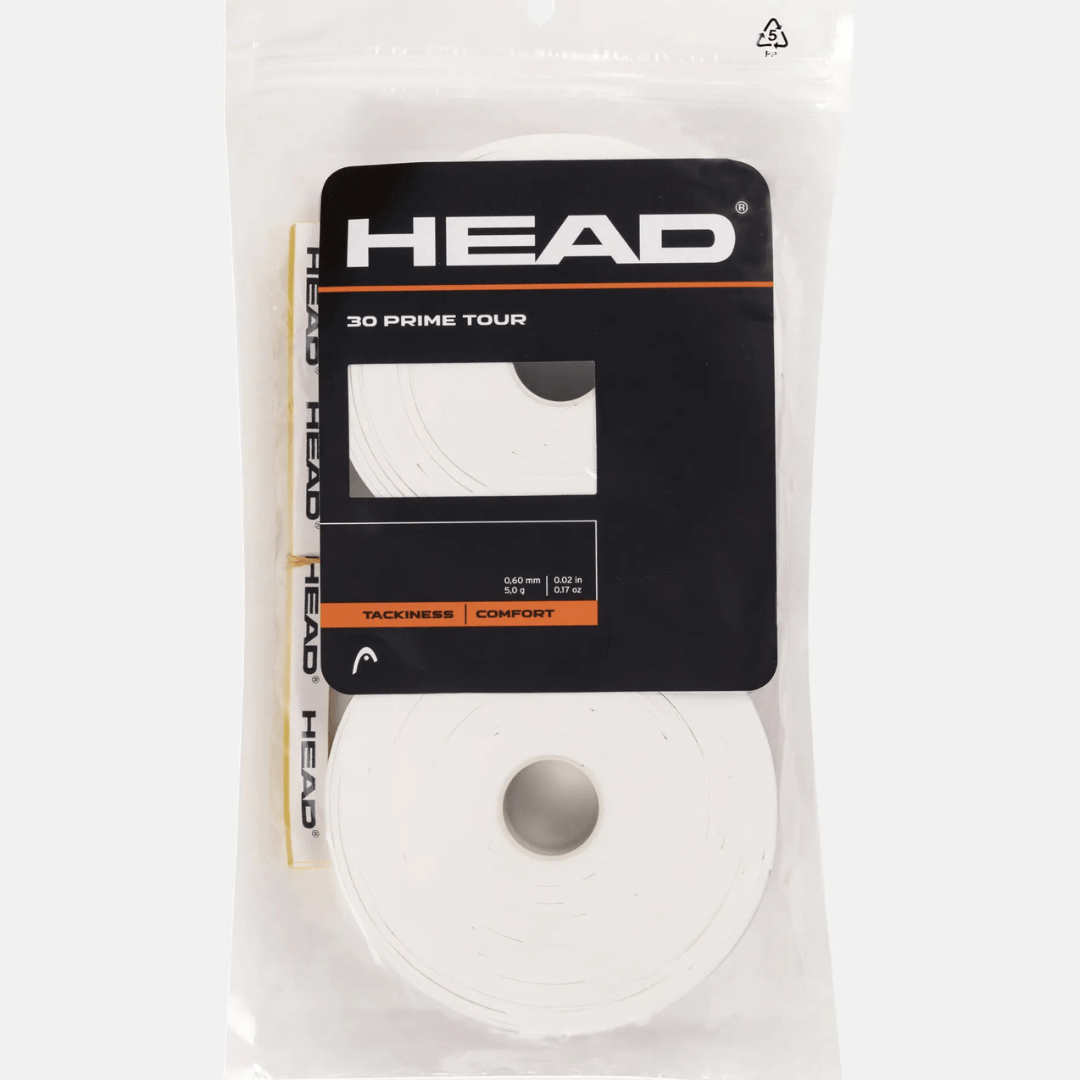 Head Prime Tour 30-pak hvid tennis overgrip