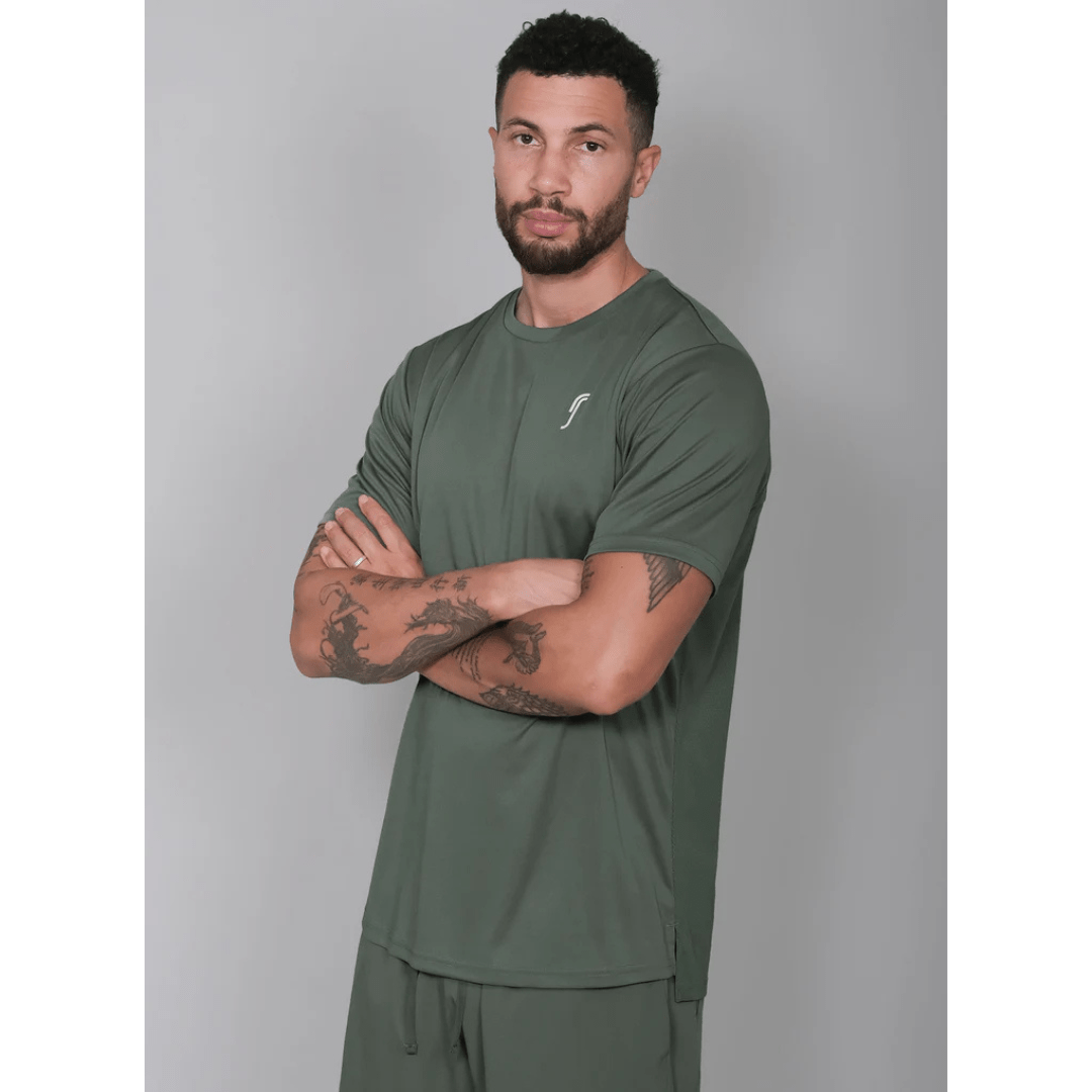 RS Men's Performance Tee Court Green t-shirt för tennis & padel