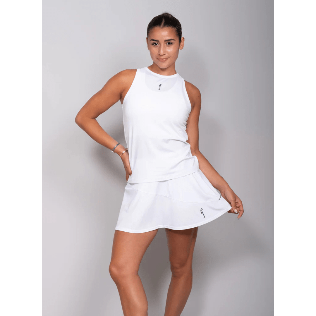 RS Women's Performance Tank Mesh white/deep blue training tank top tennis & padel