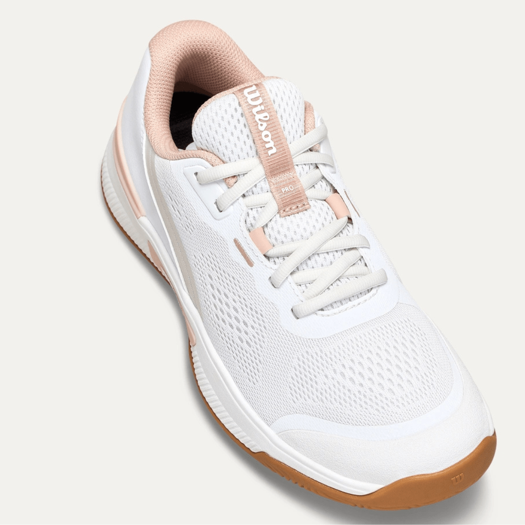 Wilson Intrigue Pro all court tennis shoes women white/cameorose/gum1a