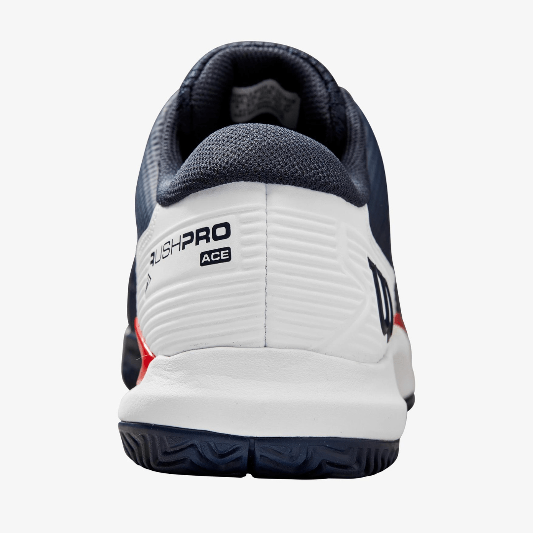 Wilson Rush Pro Ace all-court men tennis shoes navy blazer/white/wilson red