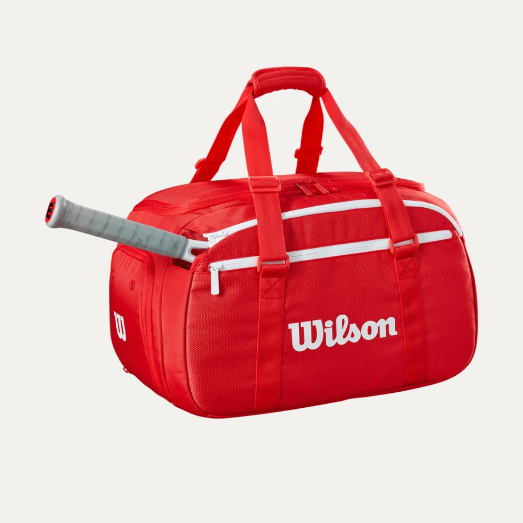 Wilson Super Tour Small Duffle Bag Wilson red 2025 tennis duffel