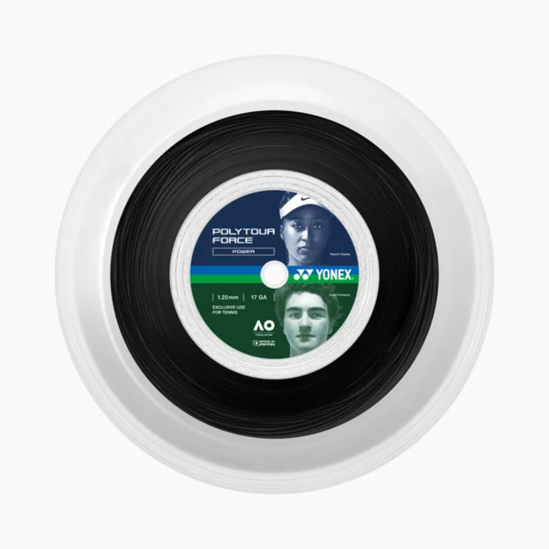 Yonex PolyTour Force 200m Black Tennis String Reel
