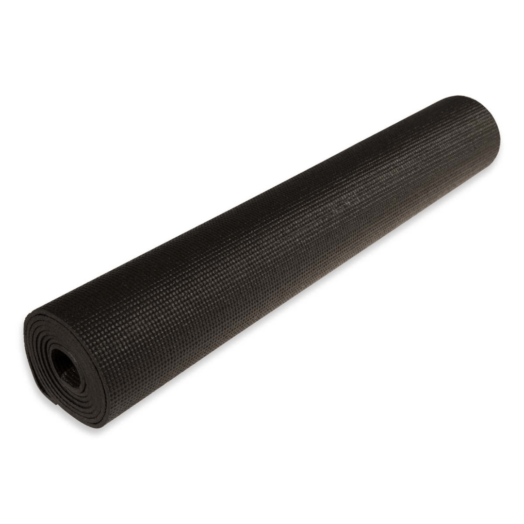 ASG Yogamatta svart halkfri 4mm (173x61cm) tvättbar