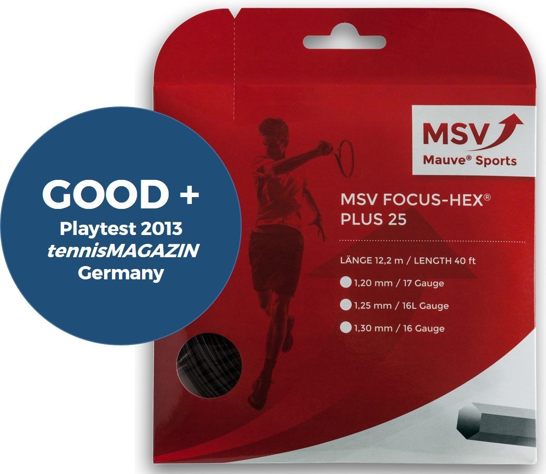 MSV Focus Hex Plus 25 vit 12m strängset