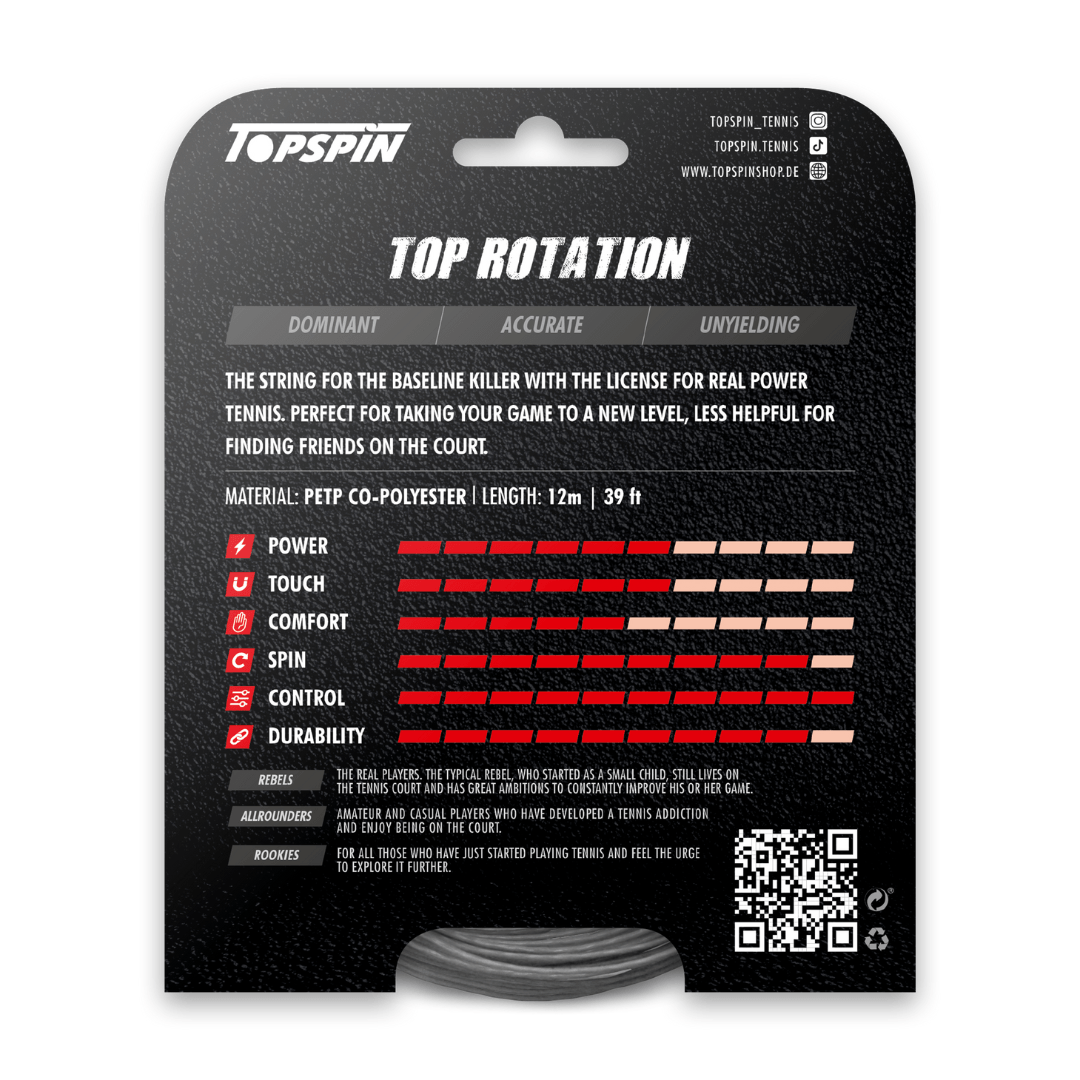 Topspin Top Rotation 1.26mm 12m string set