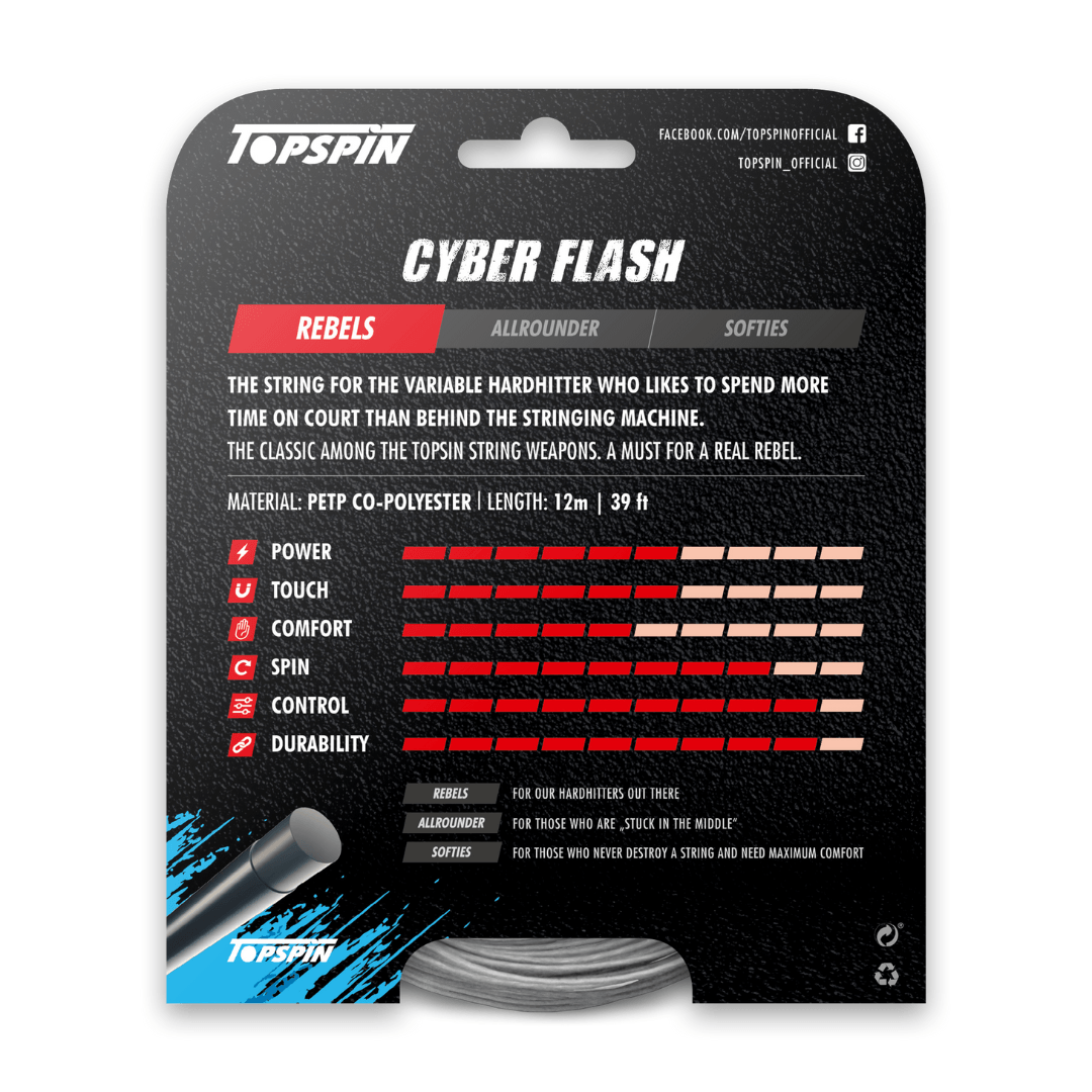 Topspin Cyber Flash 1.30mm 12m string set